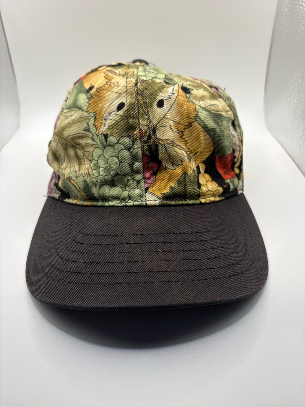 Vintage Nicole Miller chef wear Grape Vineyard Snapback Hat Made in USA